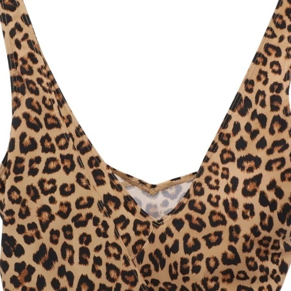 Summersalt Leopard Wrap One Piece Swimsuit Tie Waist Black Size 8 NWT - Picture 4 of 9